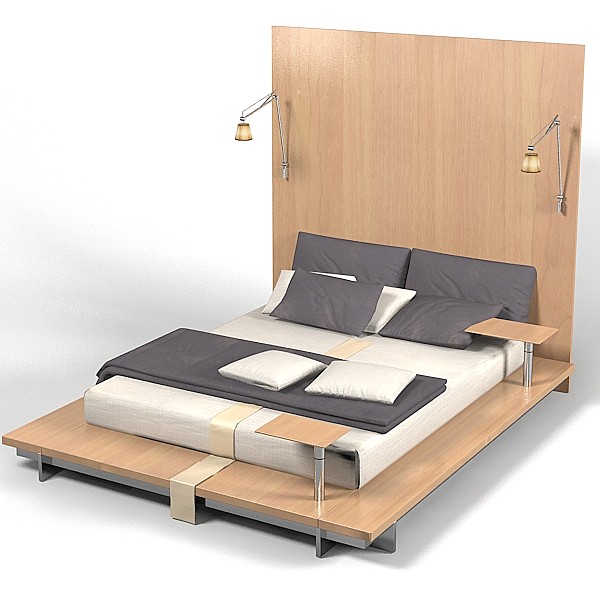 3d peter mali modern - Peter mali modern bed contemporary high back japan style by archstyle